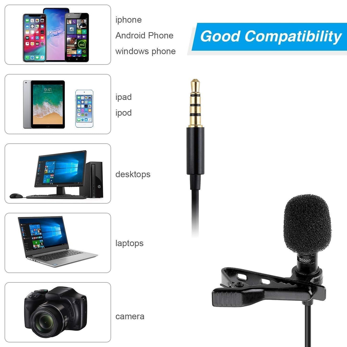 Dynamic Lapel Collar USB Mic
